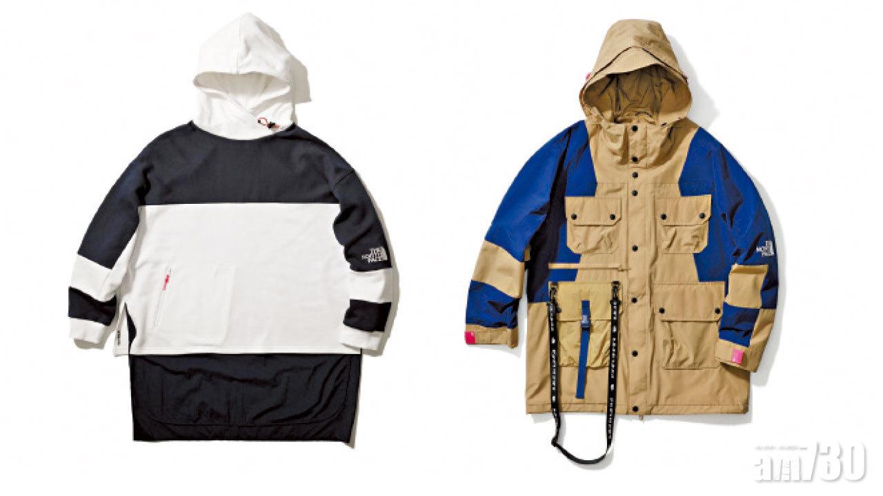 ■左■黑白two tone hoodie $1,390
■右■卡其併藍色防水Jacket $3,690