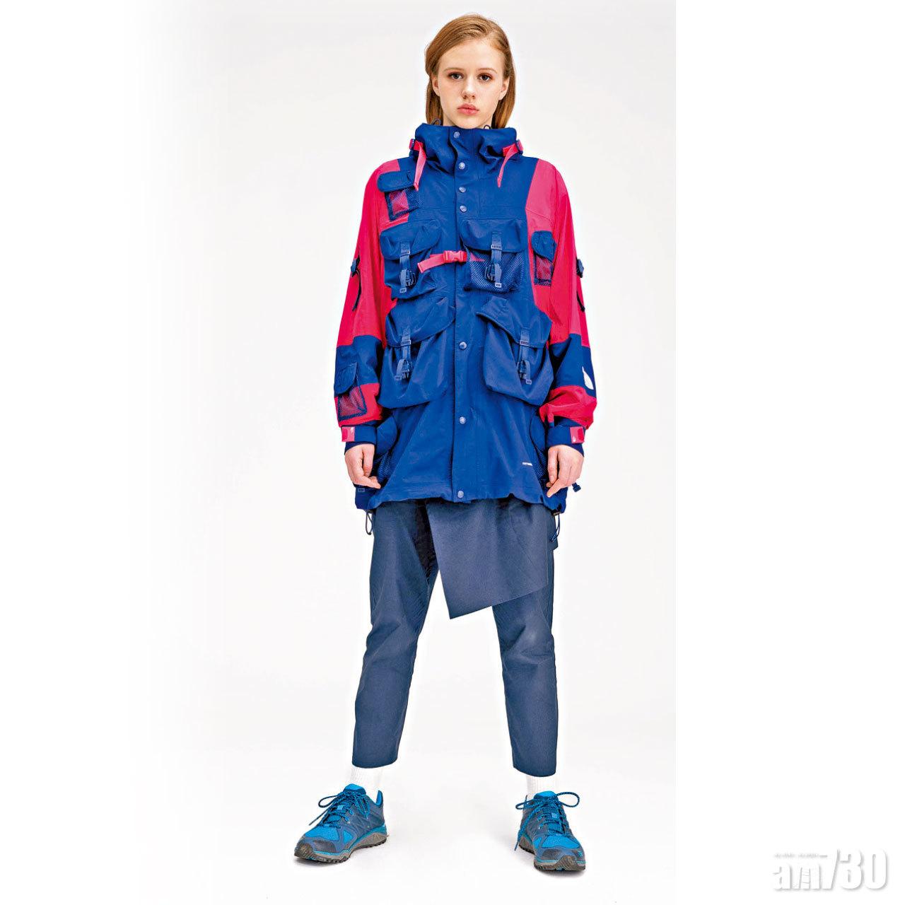 ■ 粉紅色撞藍色防水Jacket $4,690
■ 藍色work pants $1,790