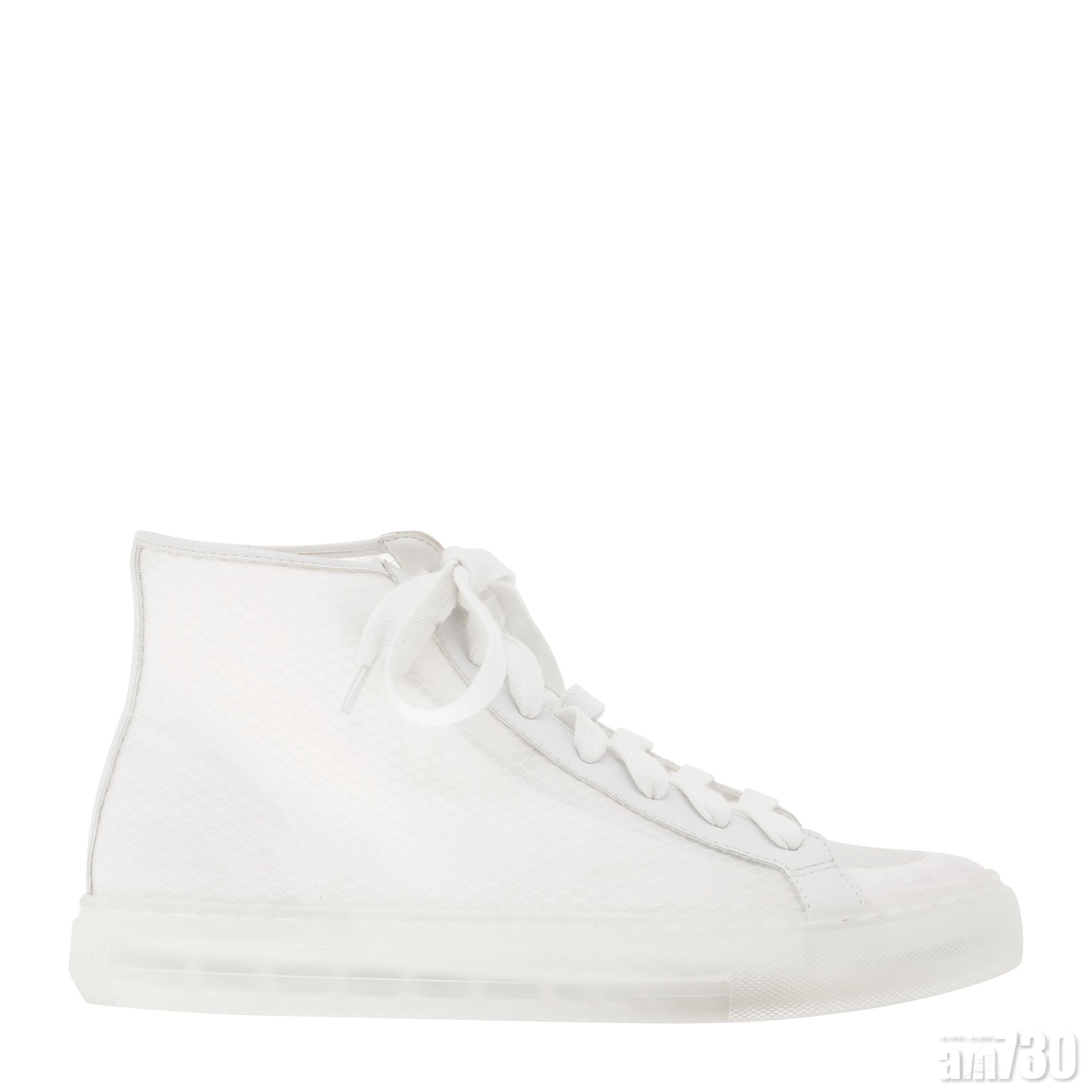 Clear mesh high top sneakers $439