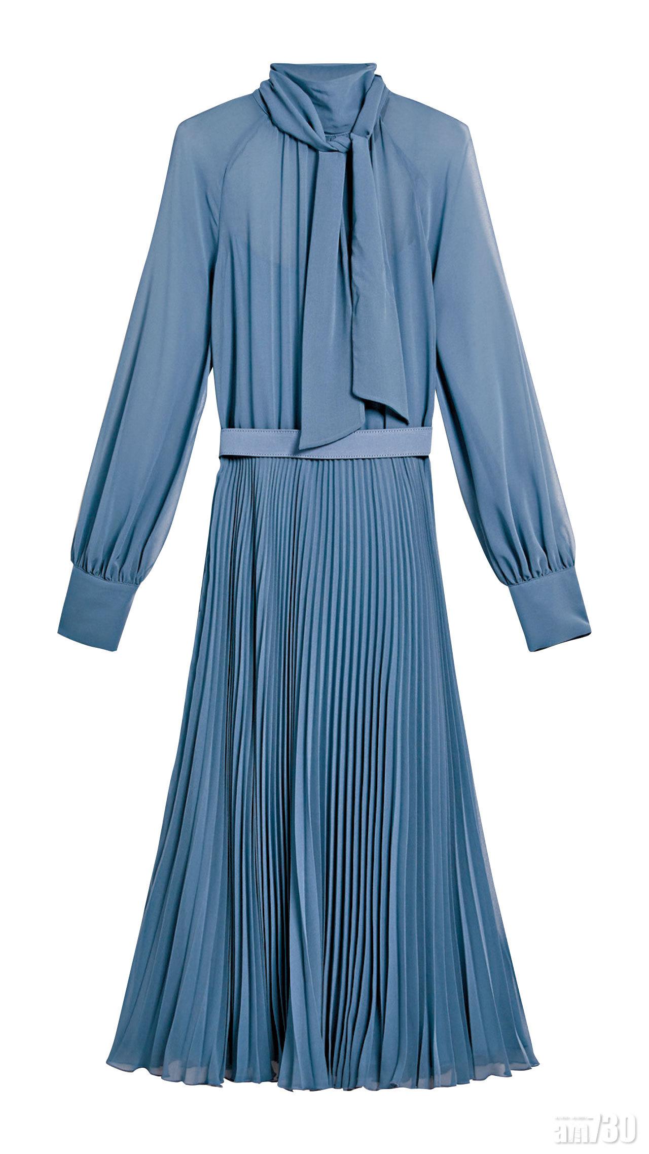 藍色束腰百褶dress $15,080(H)