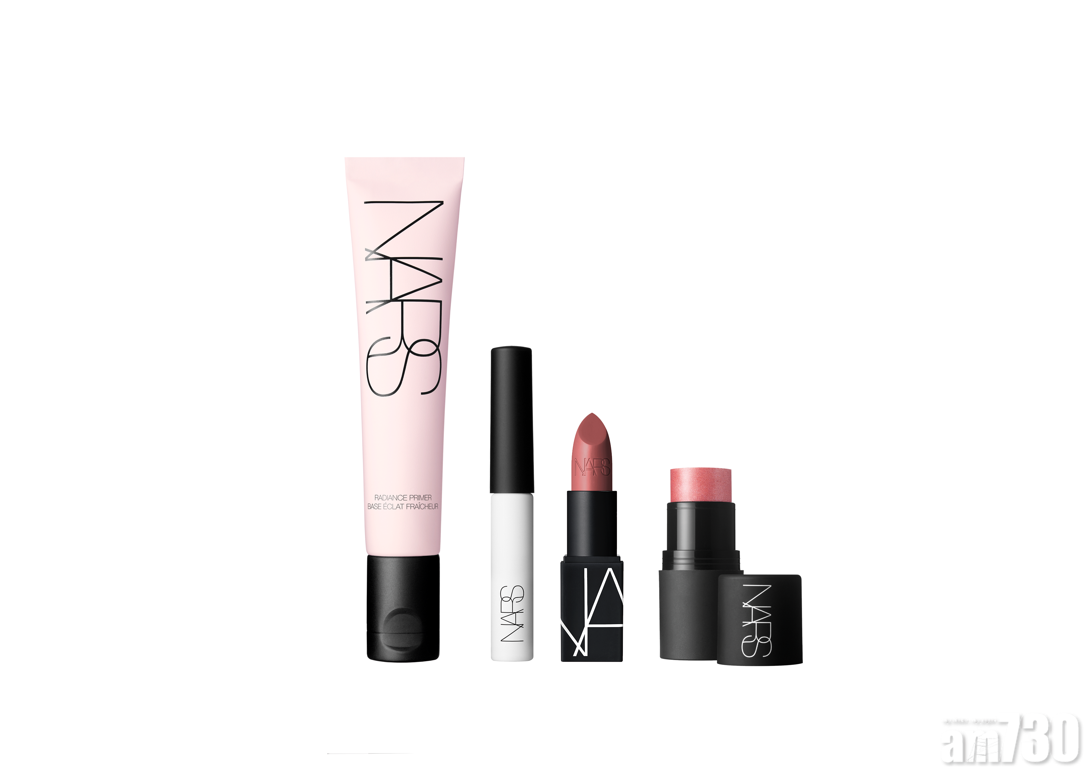 NARS 亮采活膚妝前底霜套裝 $370 (價值:$721) 51折
亮采活膚妝前底霜 SPF35
迷你胭脂 #Orgasm 1.2g
迷你絲緞亮澤唇膏筆 #Exbury 1.7g
迷你防暈染眼影底霜 2.8g