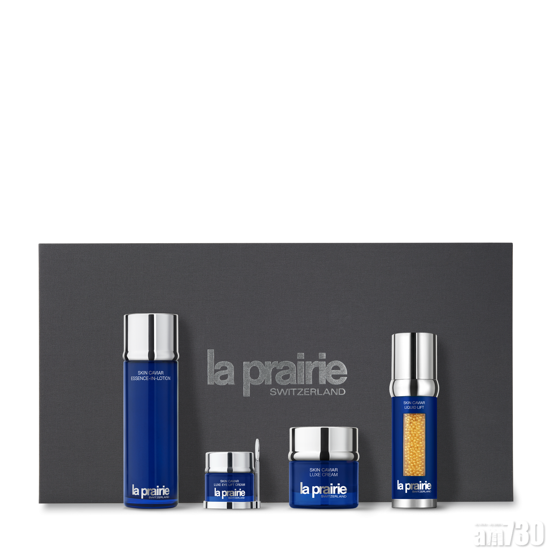 La Prairie 魚子精華傳奇緊緻套裝 $12,079 (價值:$14,220) 85折
魚子活肌精華 150ml
魚子精華提升緊緻液 50ml
魚子精華瓊貴緊緻眼霜 20ml
魚子精華瓊貴面霜 50ml