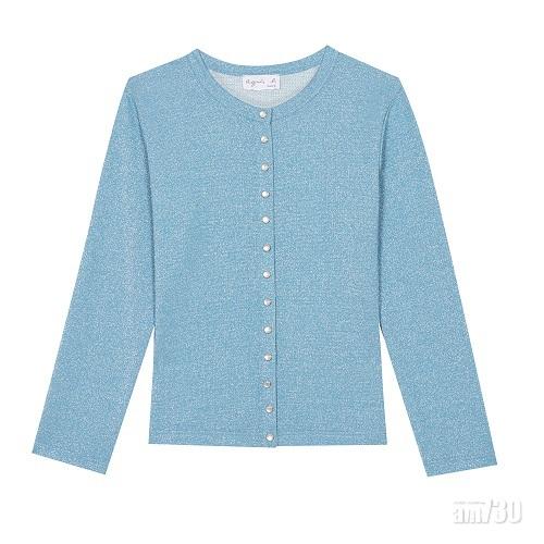 簡單的閃亮開襟外套 $1,890。