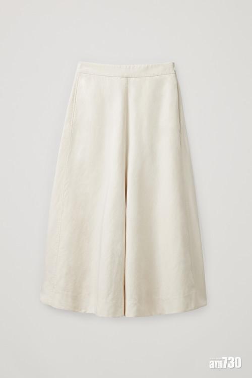 WIDE LINEN-MIX CULOTTES (約$900)