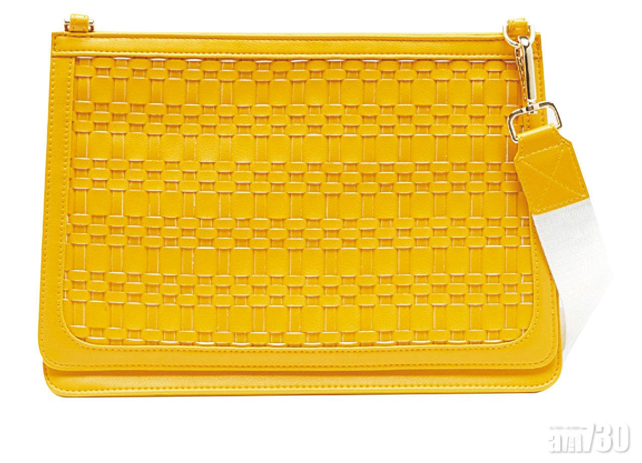 芥辣黃woven小手袋 $1,380 (d)