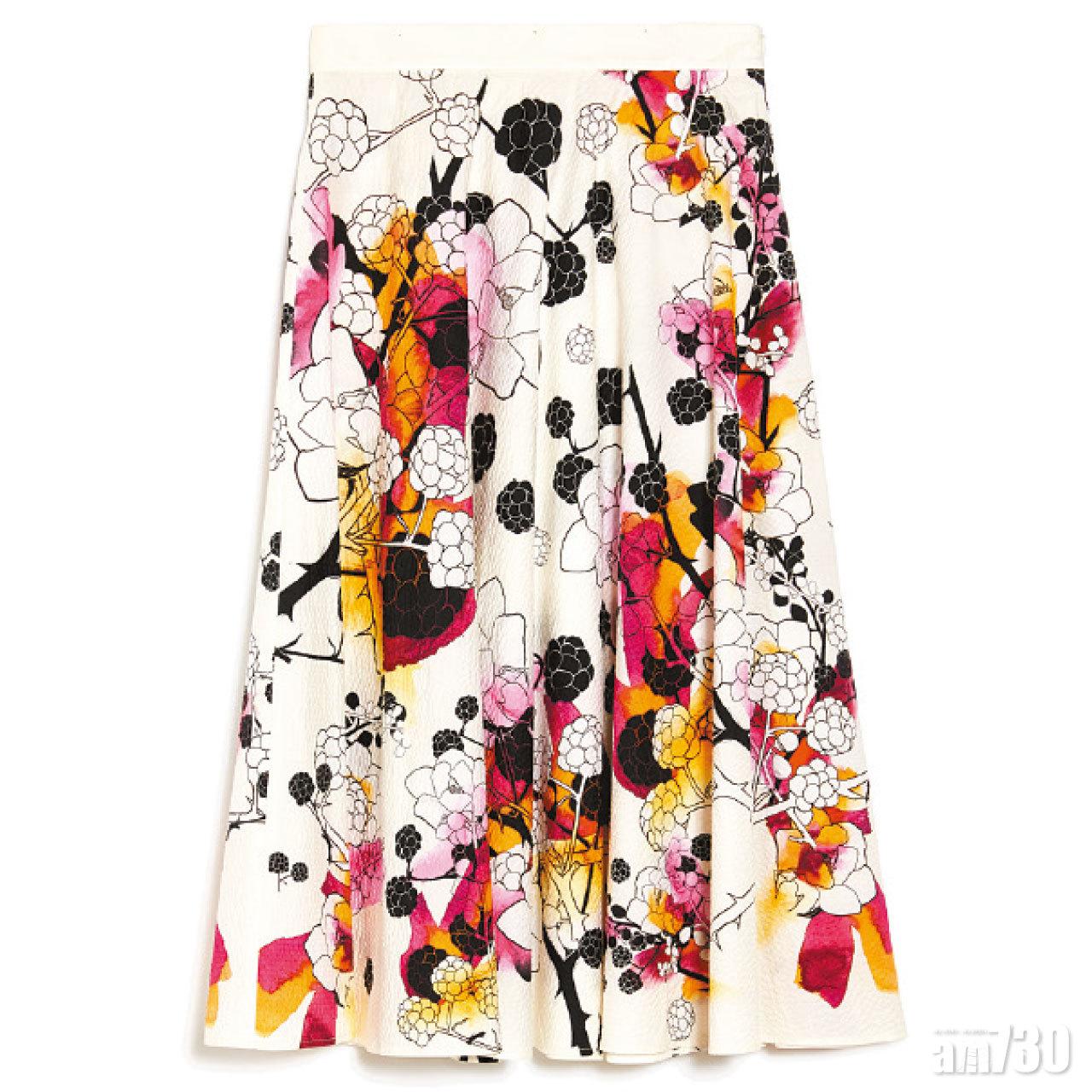 彩色印花半截裙 $3,780 (d)