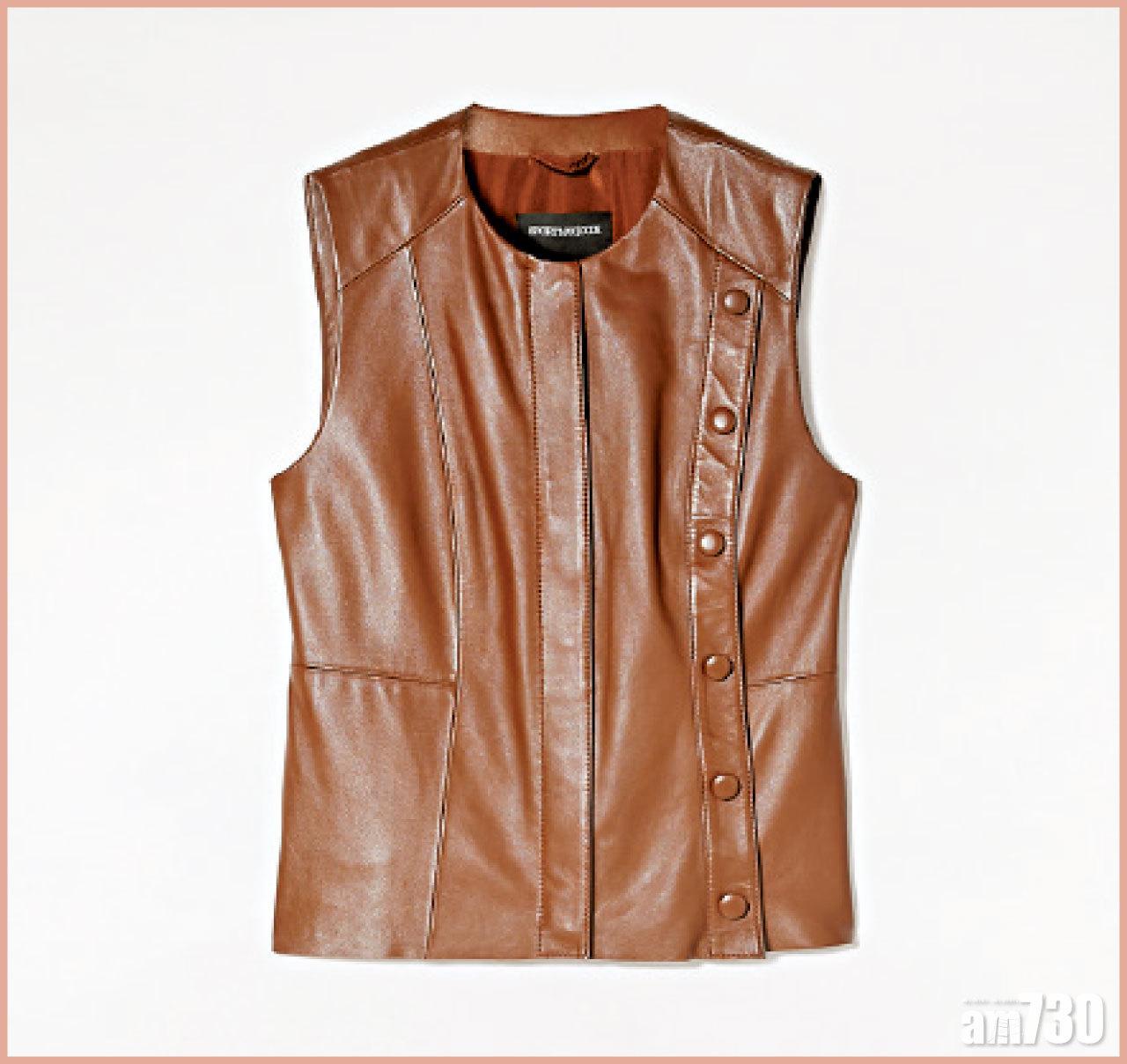 啡色皮背心 $5,780 (b)