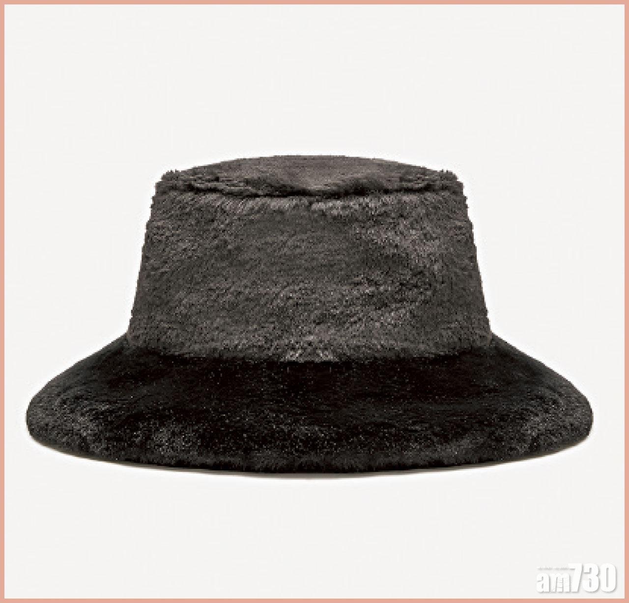 黑色毛毛漁夫帽 $880 (g)