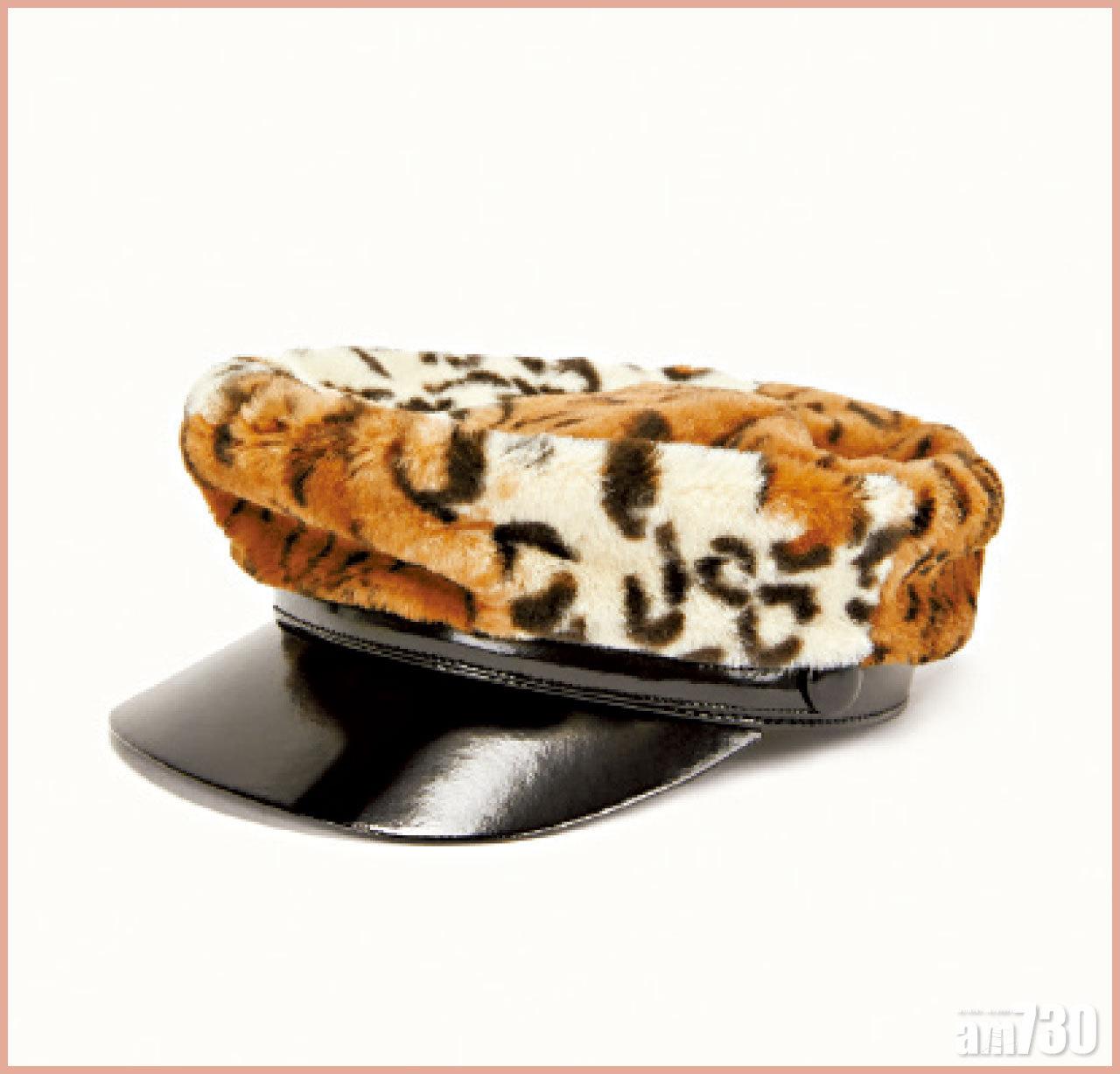 豹紋毛毛軍帽 $880 (d)