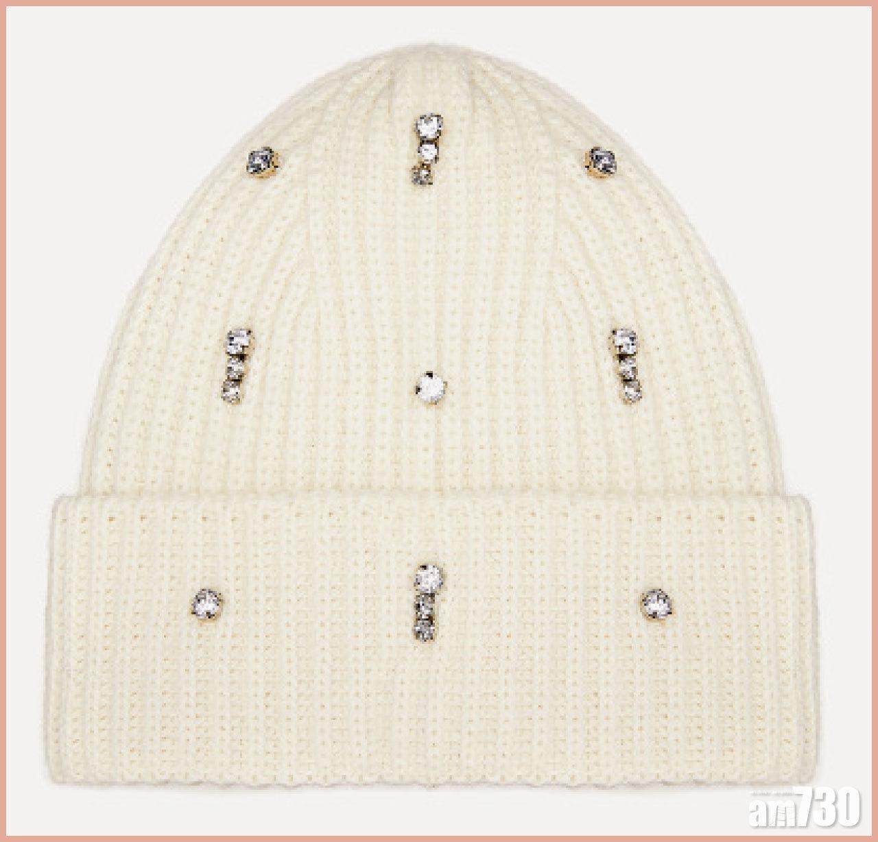 白色綴閃石冷帽 $580 (g)