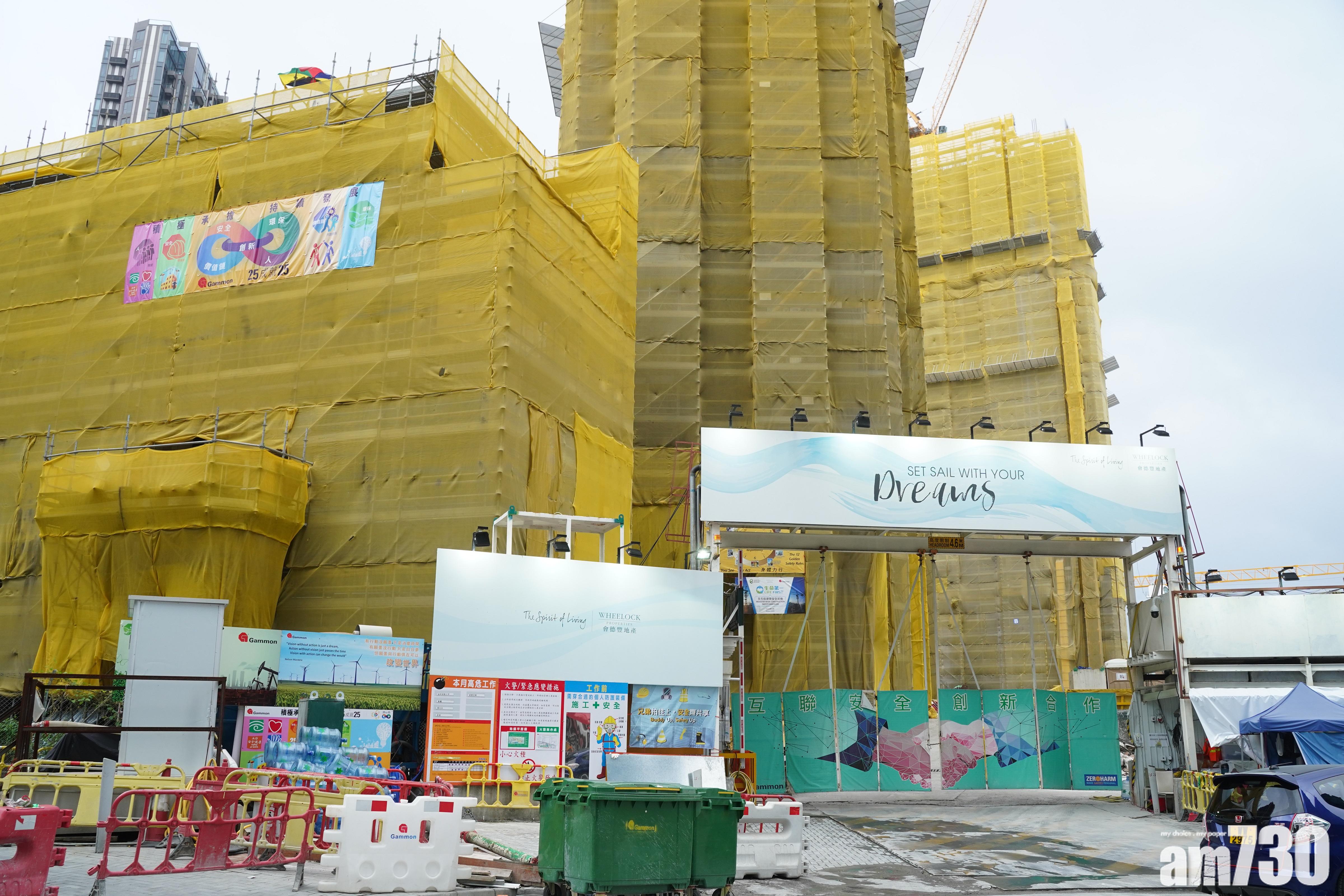 金門建築啟德沐泰街地盤昨有分判商工人確診。(資料圖片)