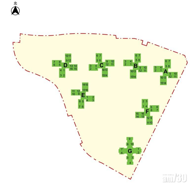 龍蟠苑各座位置(來源:房委會網頁)