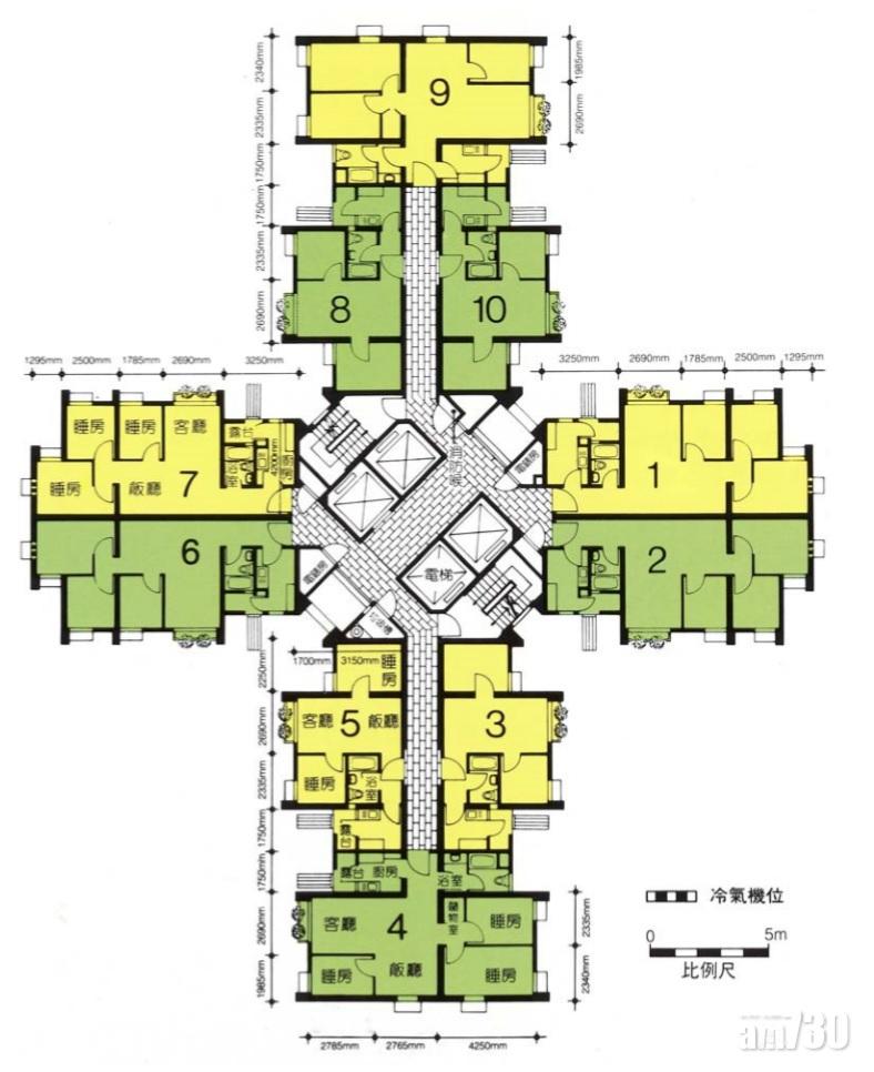龍蟠苑G座平面圖(來源:房委會網頁)