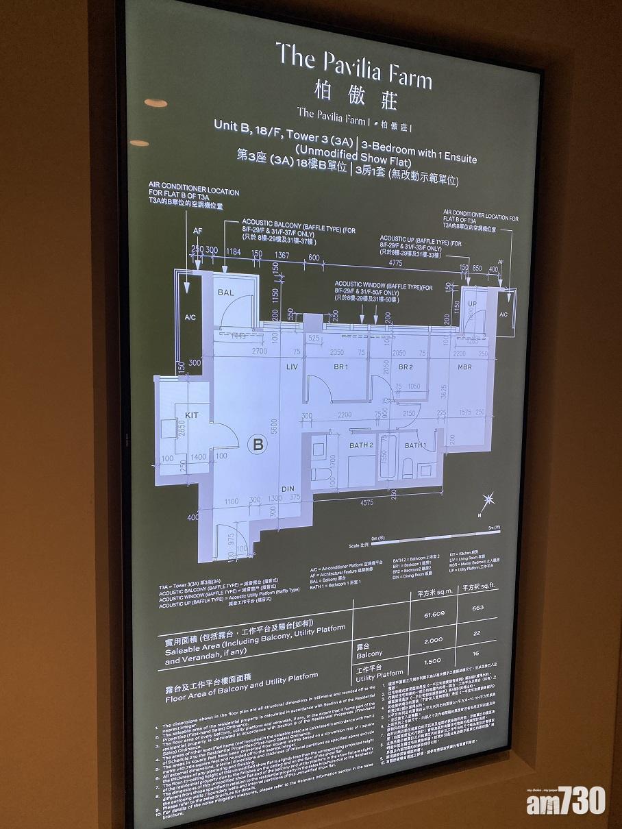 3A座18樓B單位平面圖。