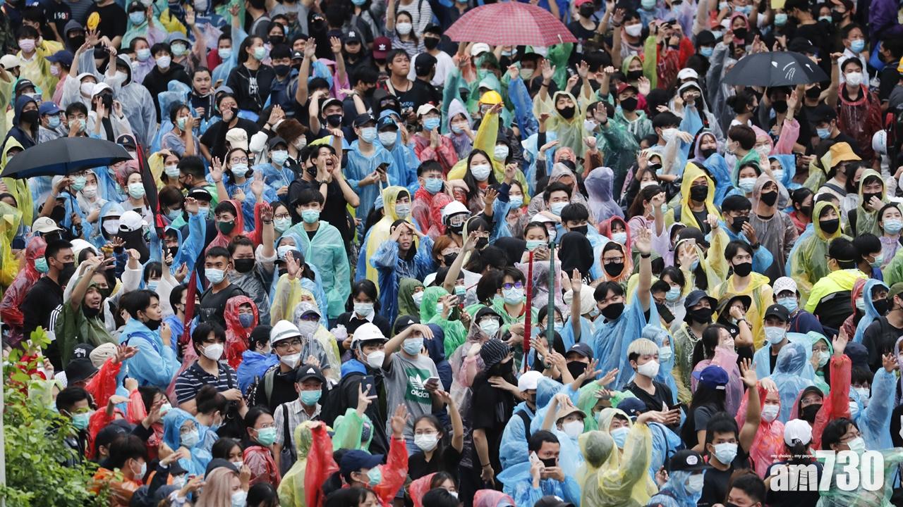 泰國曼谷再有示威者集結,分散不同地點聚集。(AP)