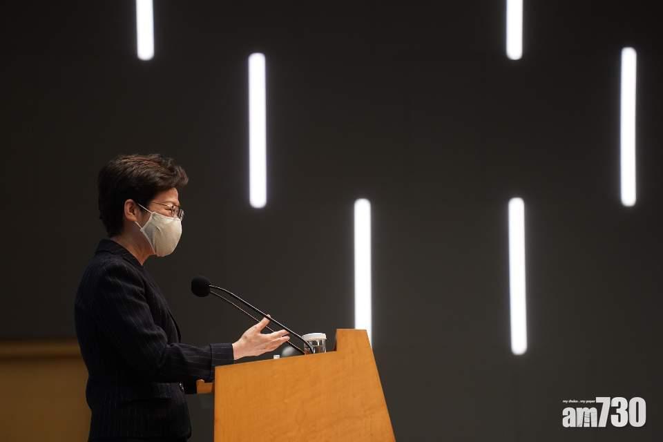 林鄭月娥指強制檢測一定會「有的放矢」。(陳奕釗攝)