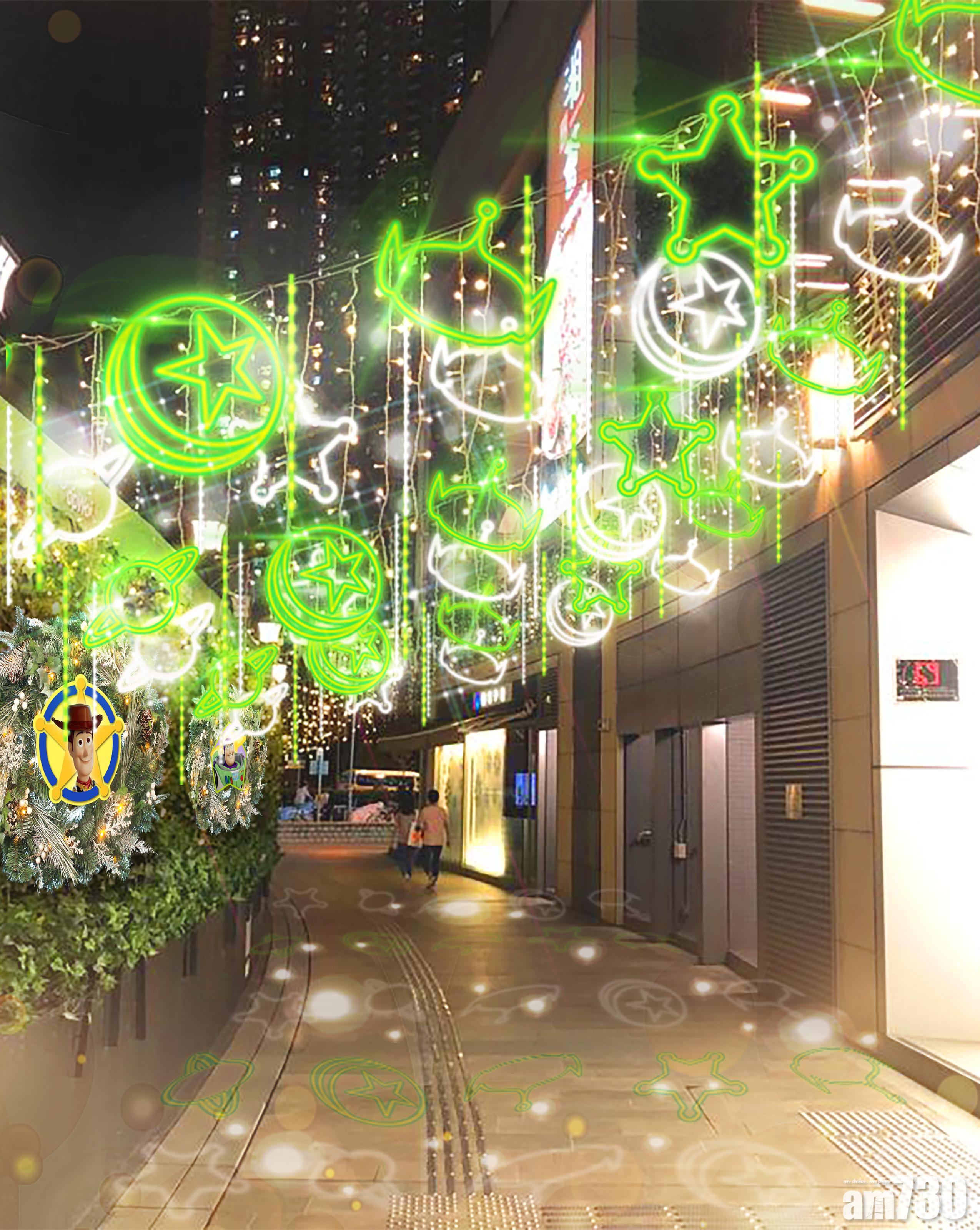 《反斗奇兵》主題剪影聖誕燈飾佈置