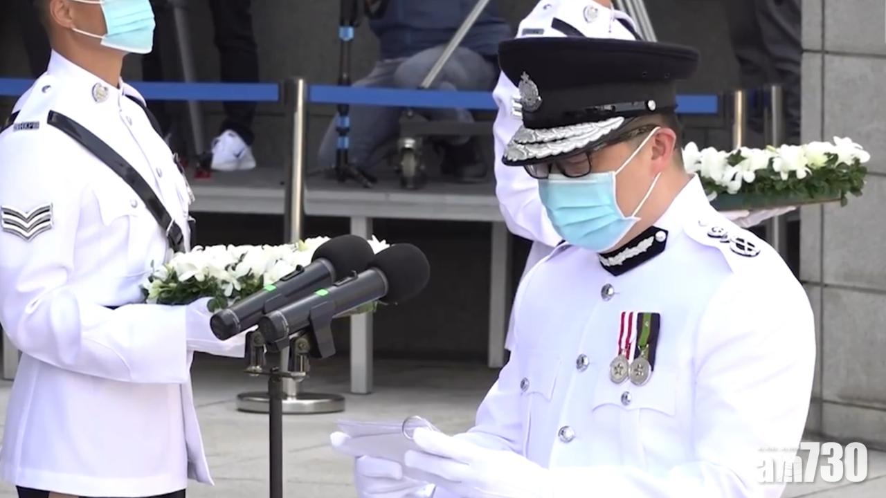 鄧炳強指警隊為恢復香港秩序帶來曙光 ,但不能鬆懈,必須防範暴力死灰復燃。(直播截圖)