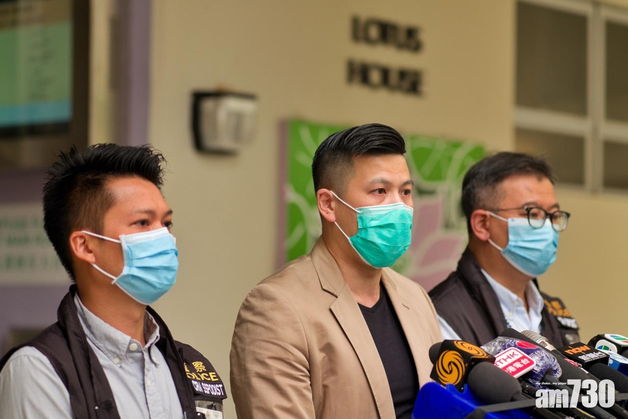 深水埗警區刑事助理指揮官鄭俊傑(中)。(莊振邦攝)