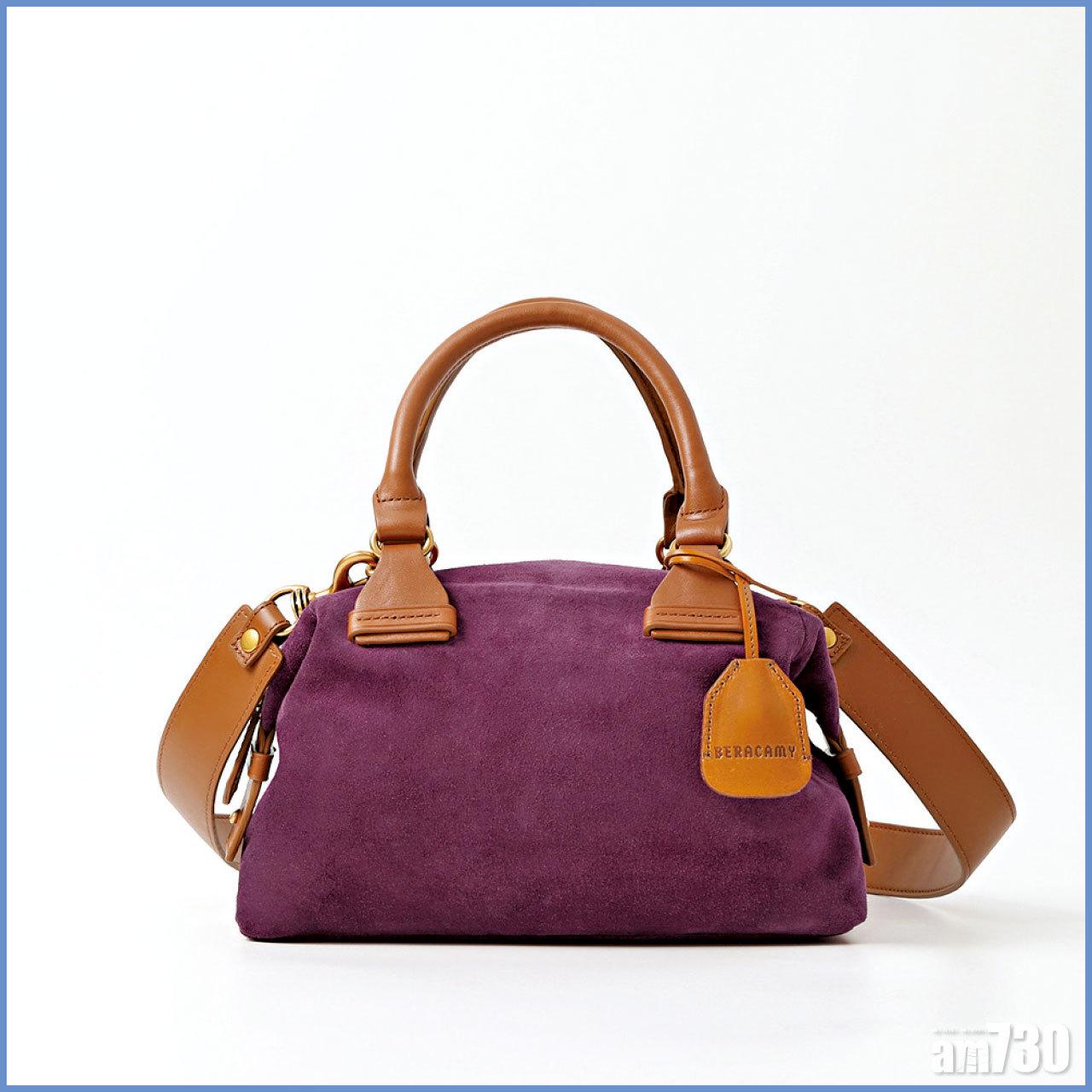 紫色x啡色麖皮兩用手袋 (#MEA) $1,980 (a)