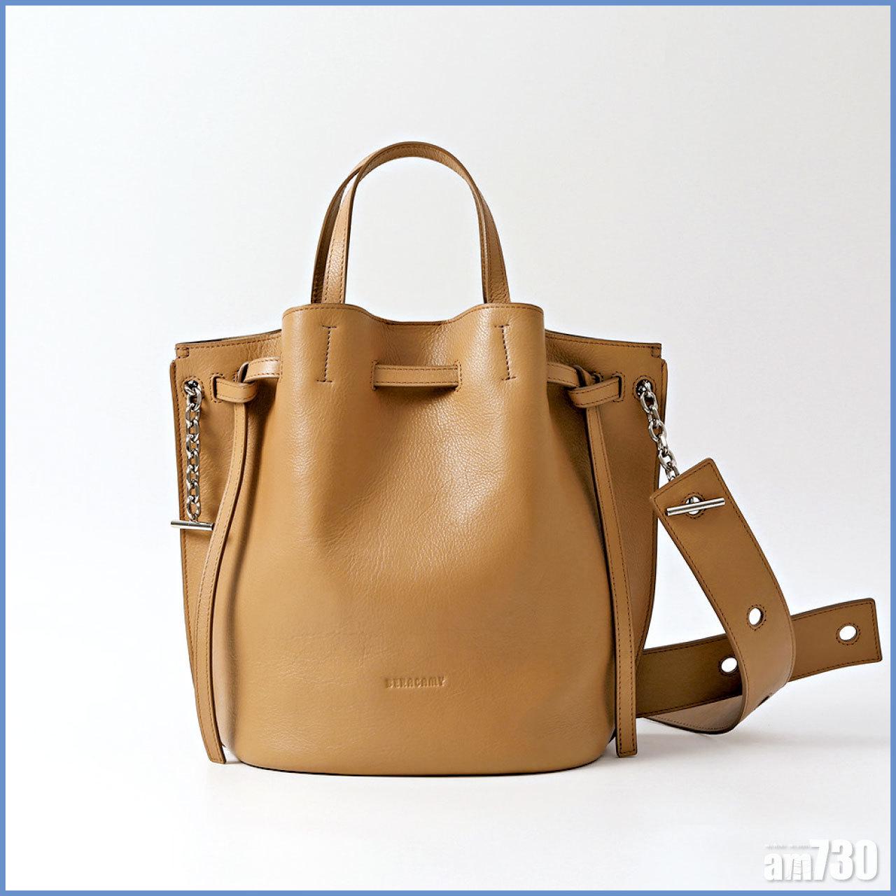 駱駝色真皮兩用水桶袋 (#JHENNA) $2,780 (a)