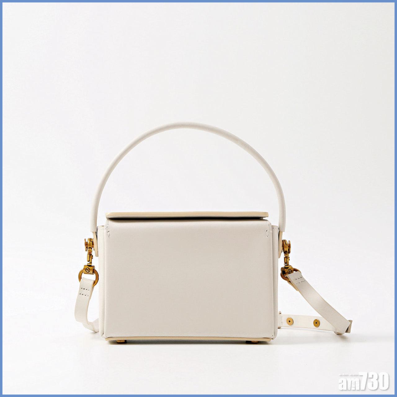 白色皮革小手袋 (#DEVON) $1,850 (a)