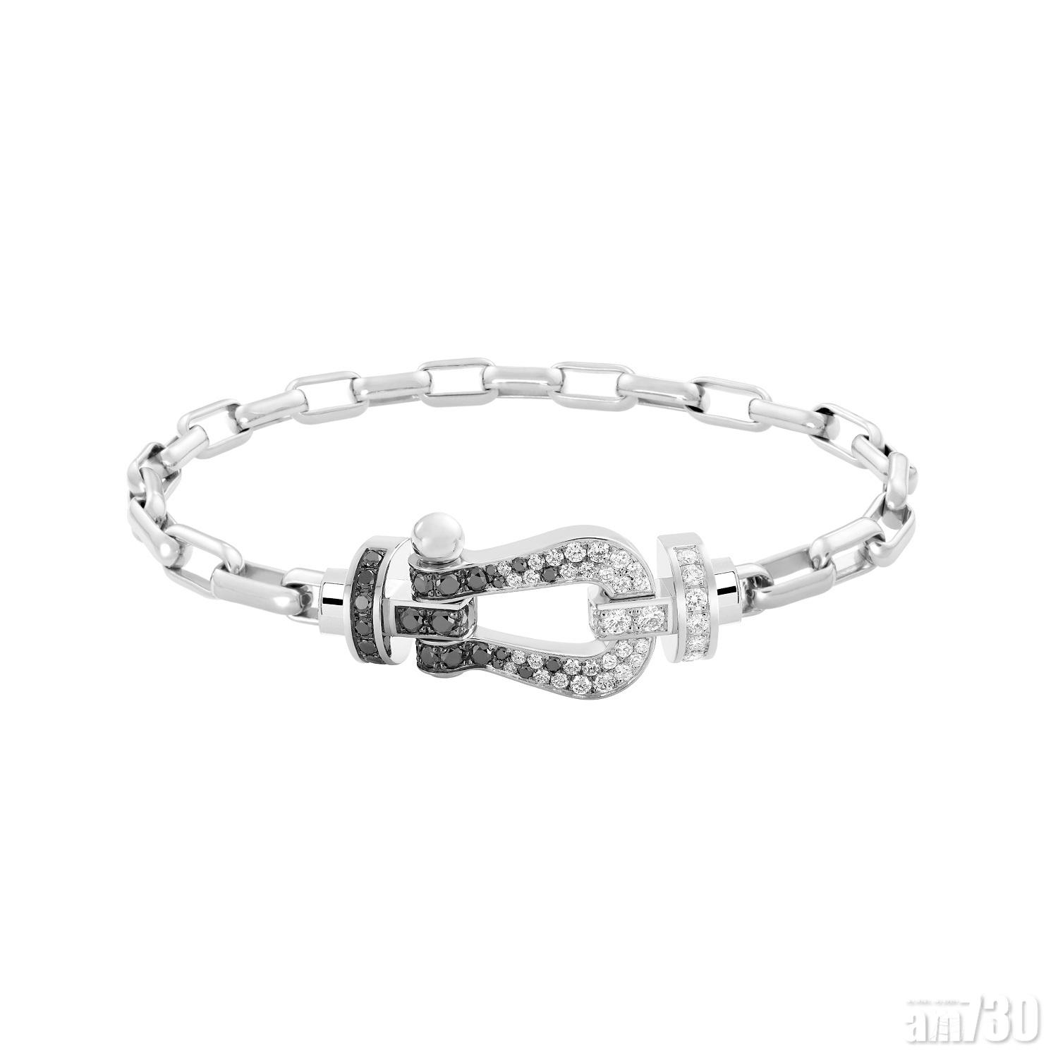 Force 10系列白金鑽石及黑鑽手鏈。($80,400)