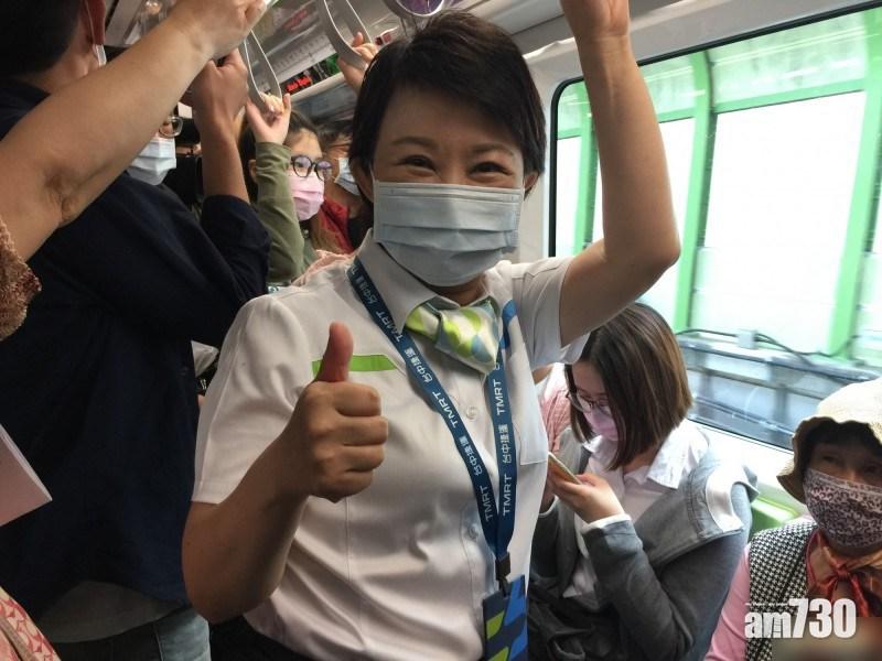 台中市長盧秀燕對捷運通車表示「我好興奮跟感動」。(互聯網)