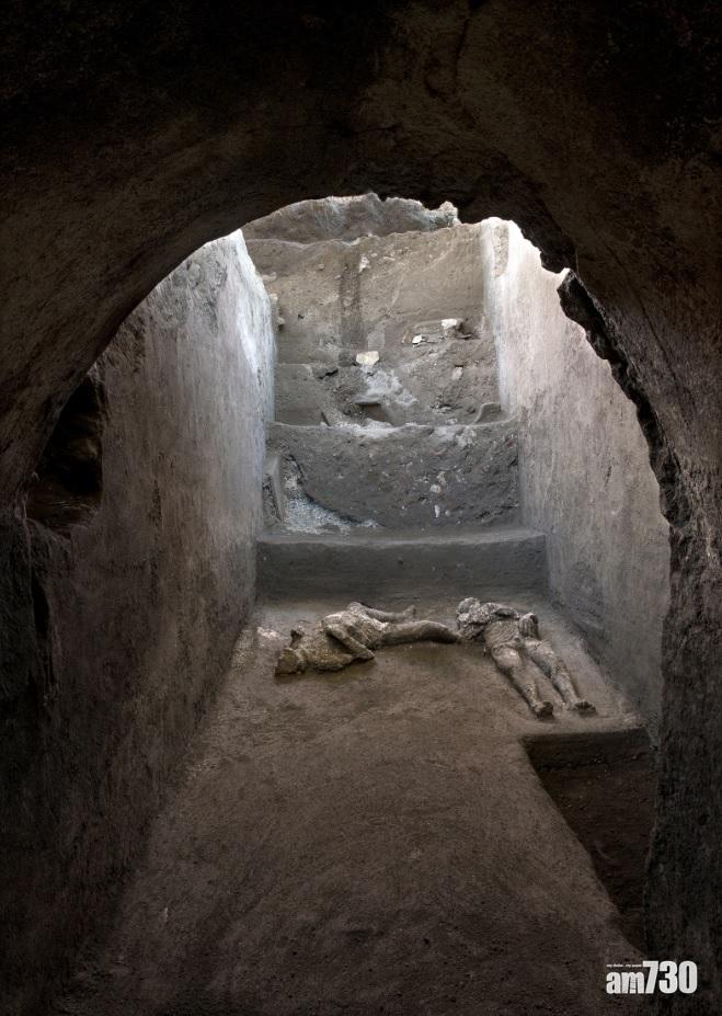 考古專家於地下室位置發現遺骸。(路透社)