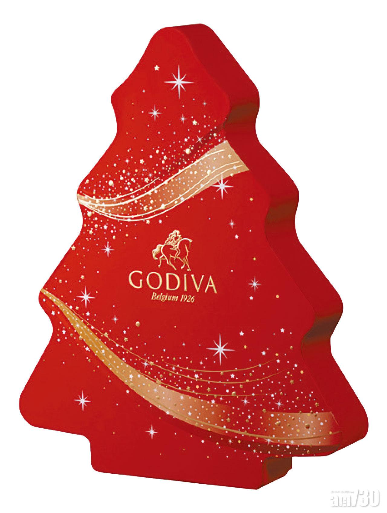 Godiva聖誕朱古力小樹禮盒10粒裝 $398