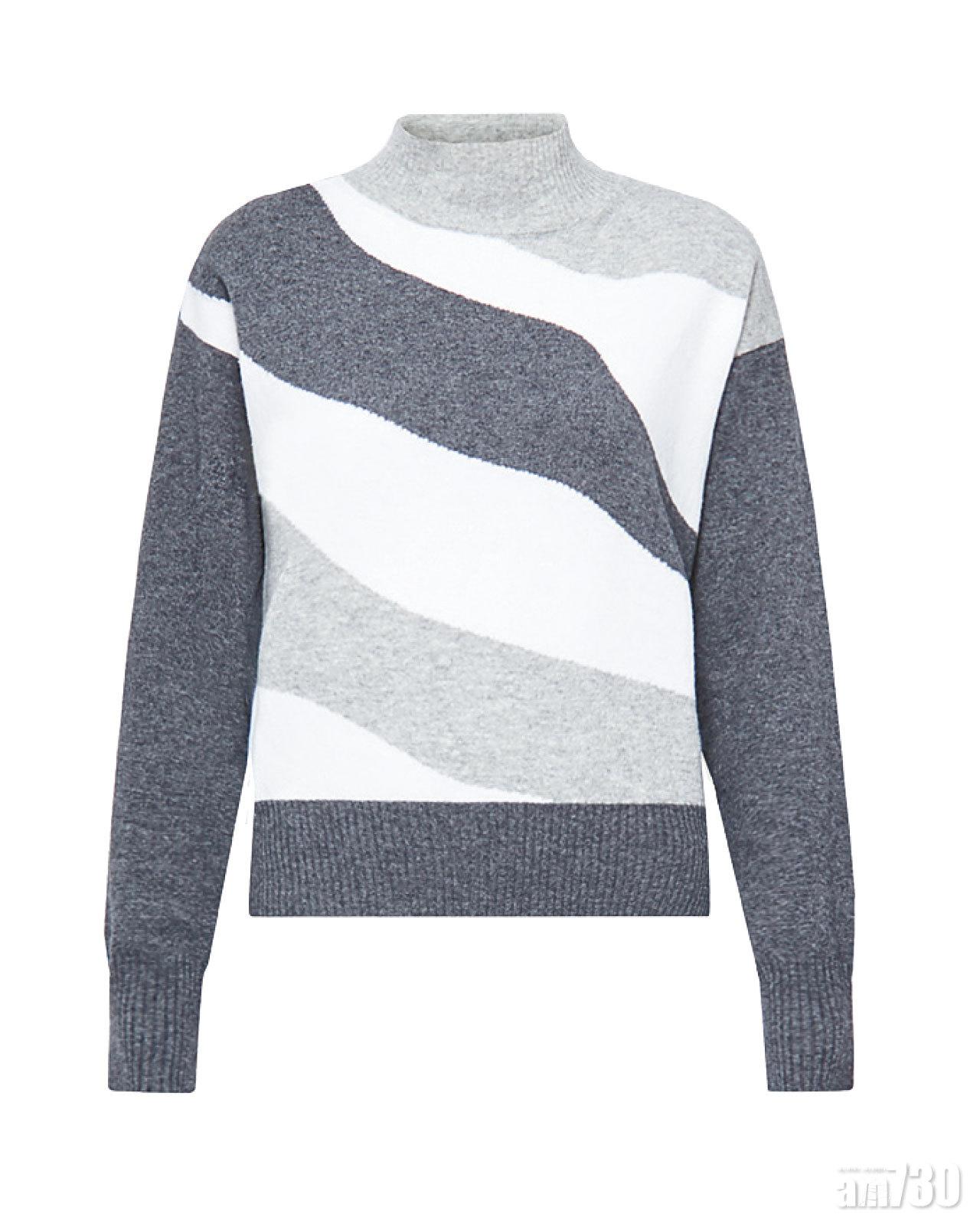 灰白色波浪圖案knit top $2,580