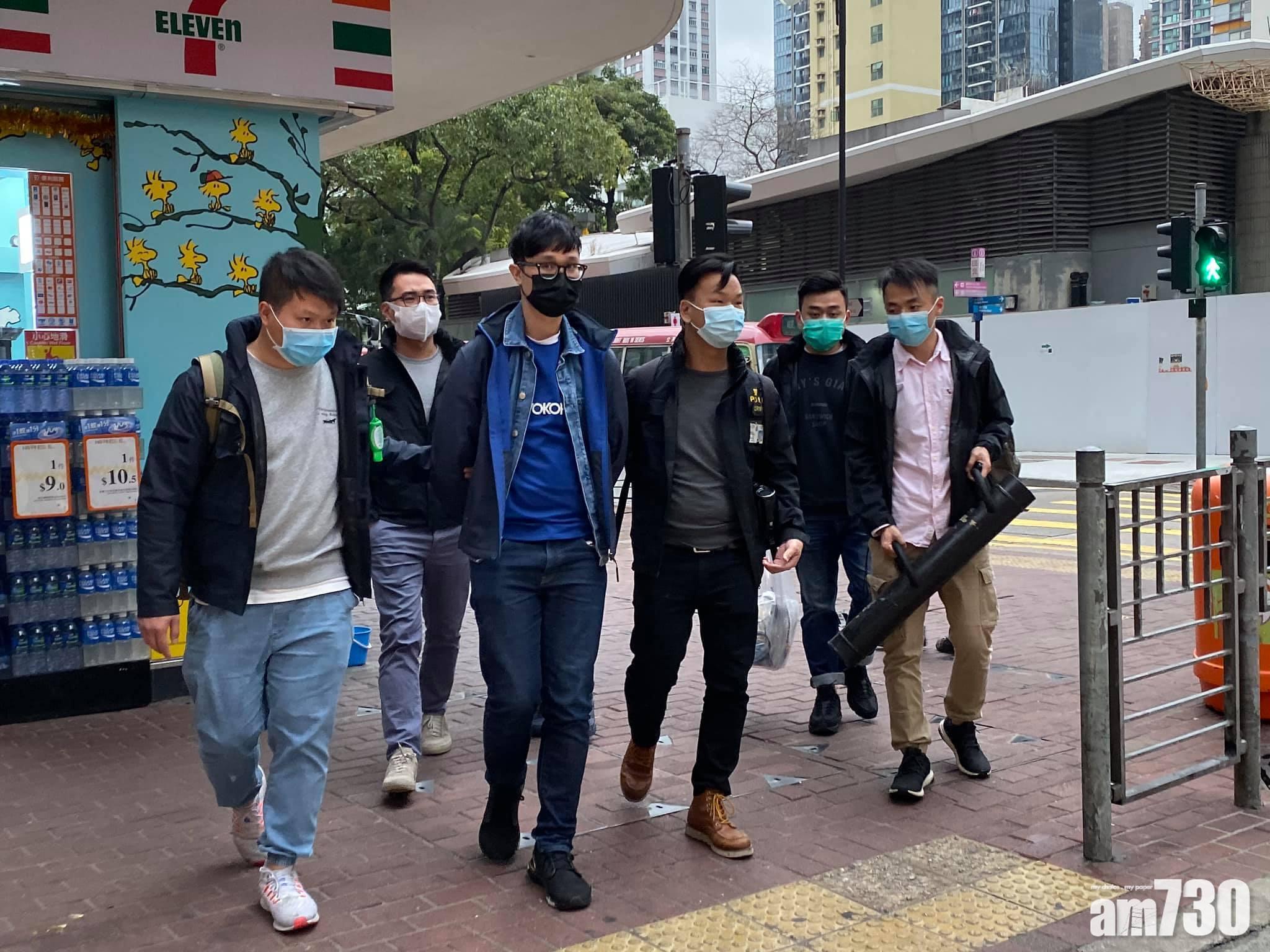 「民間集會團隊」召集人劉頴匡今早被捕。(FB)