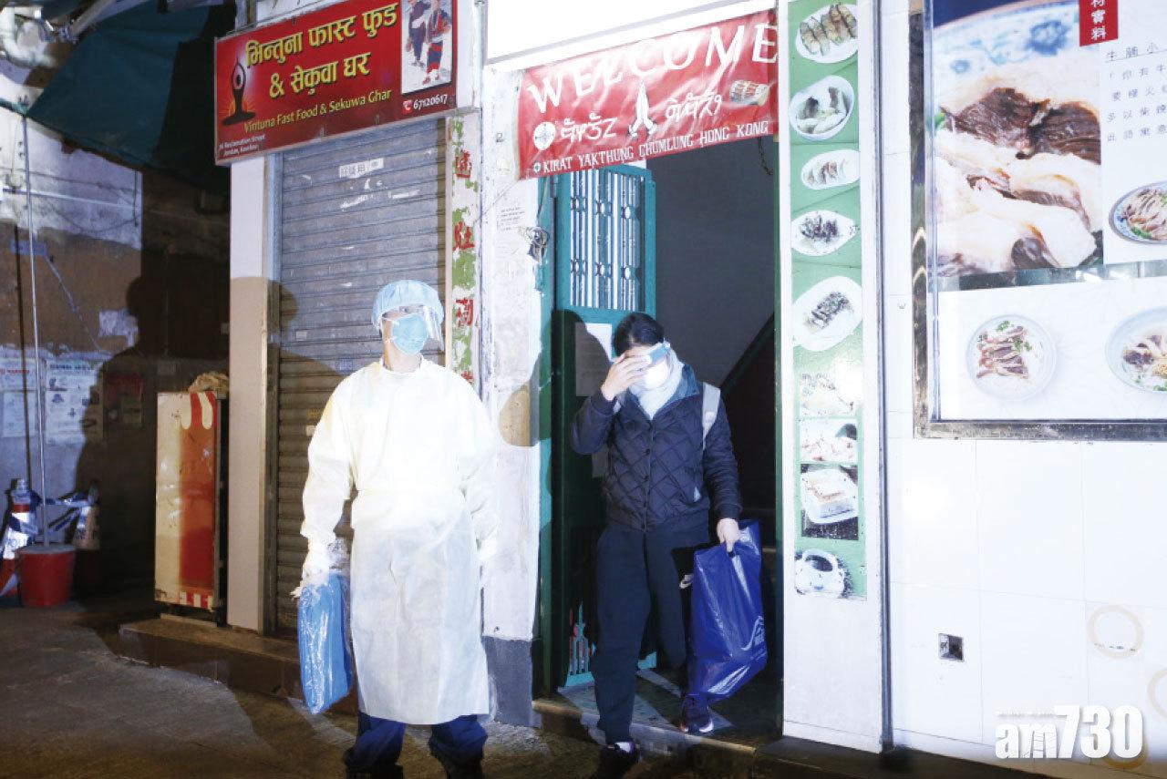 部分須檢疫人士昨晚被接走。