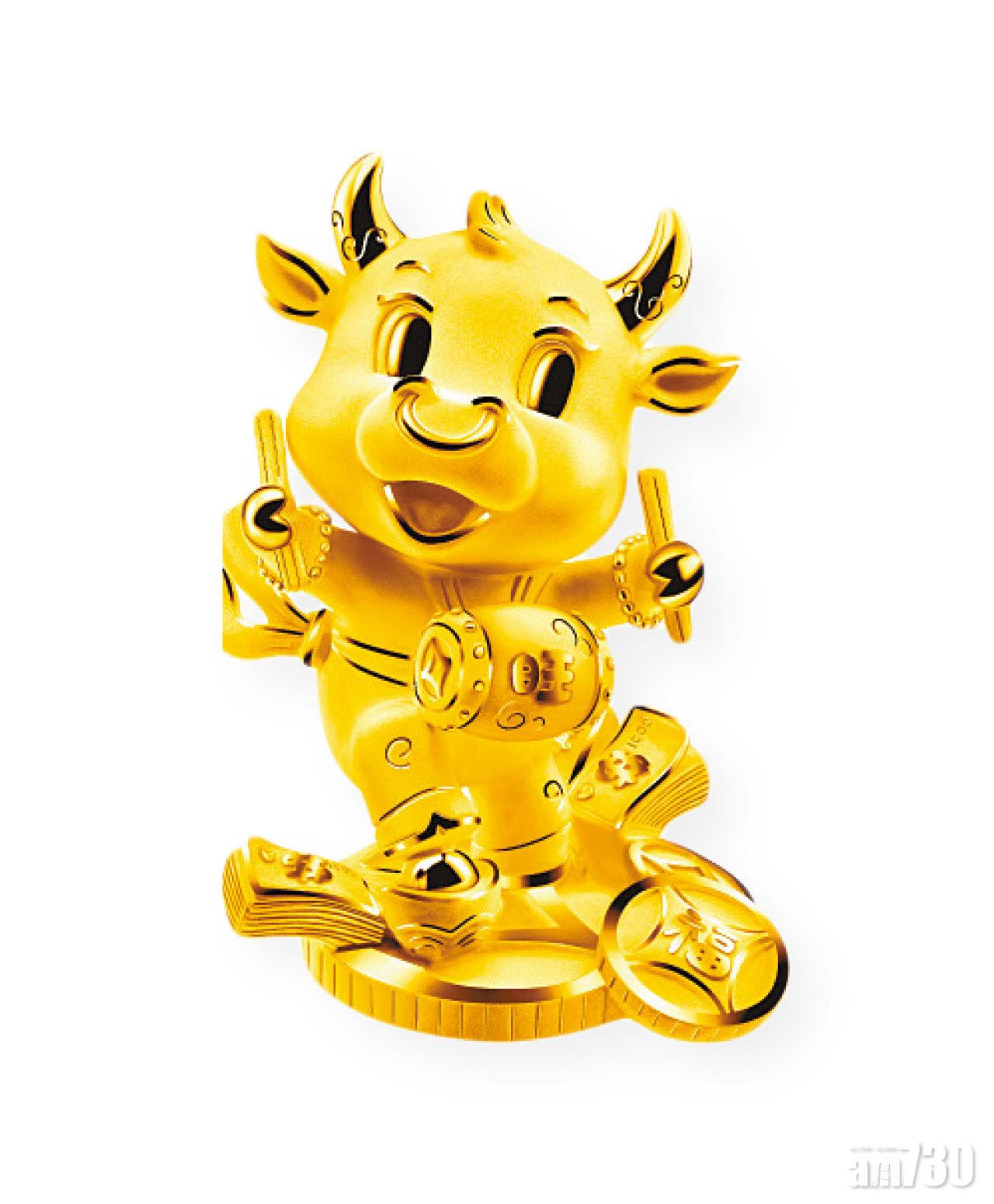 參加抽獎隨時贏走六福珠寶金牛擺設。