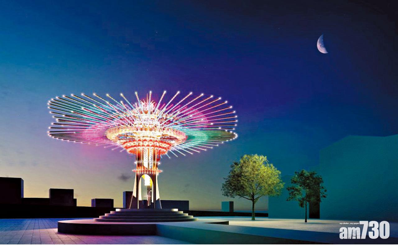 今年台灣燈會主燈「乘風逐光」模擬圖。(台灣觀光局)