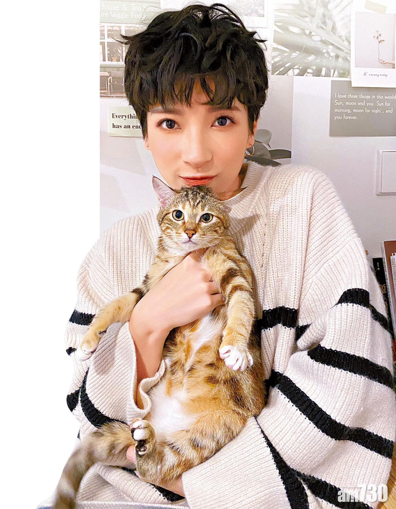 粒子是Kira去年領養回家的唐貓女。
