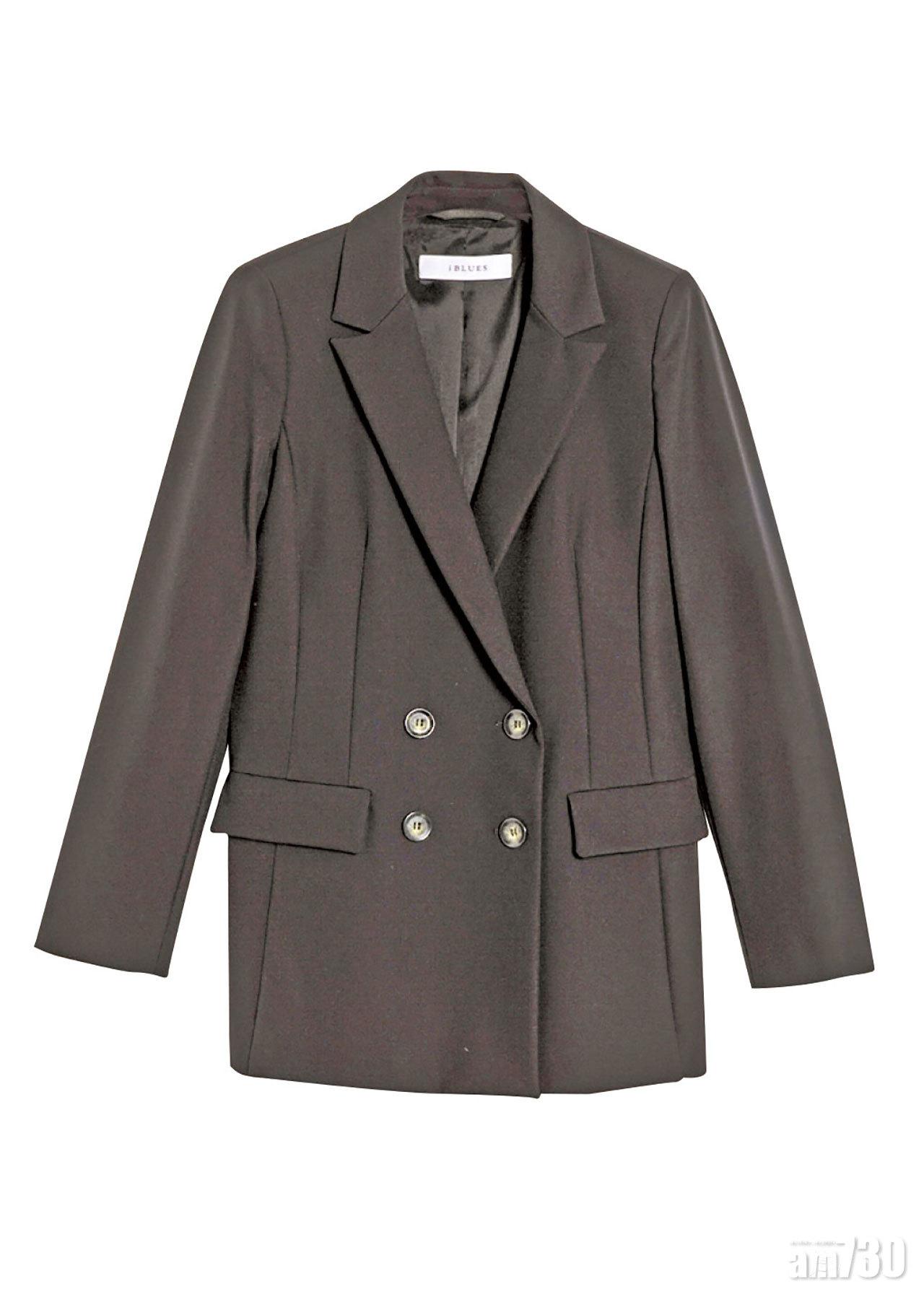 黑色孖襟blazer $3,380(C)