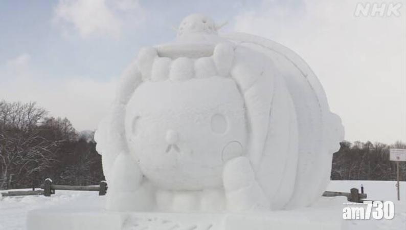札幌吉祥物雪雕。(互聯網)
