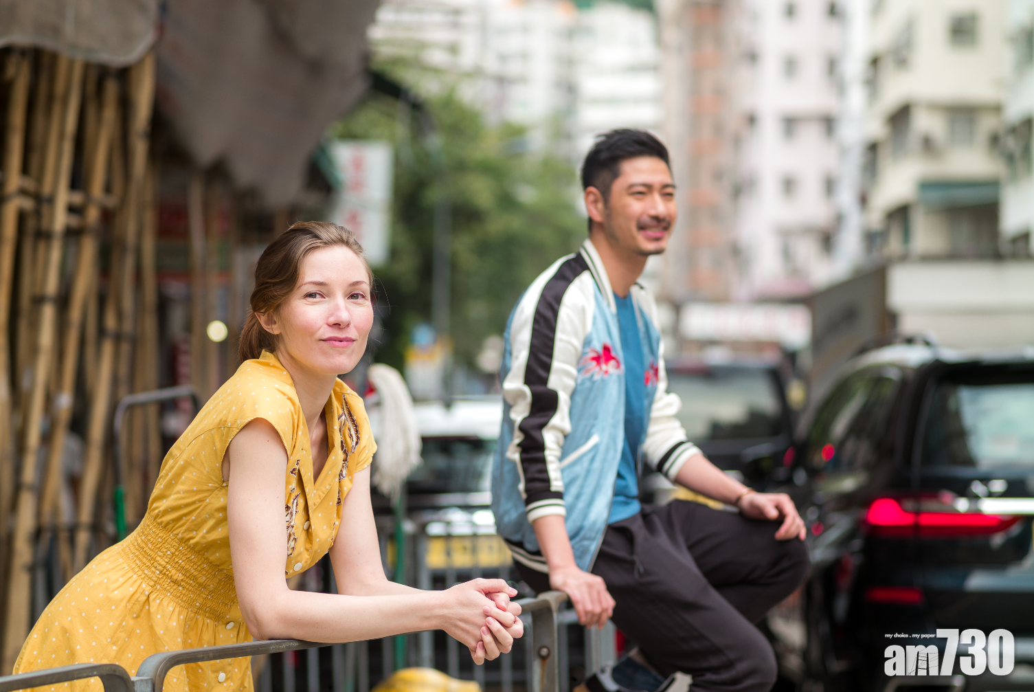 《夜香・鴛鴦・深水埗》主要在深水埗取景,Kate亦很熟悉這區,親自到小店派發電影宣傳物資。(莊振邦攝)