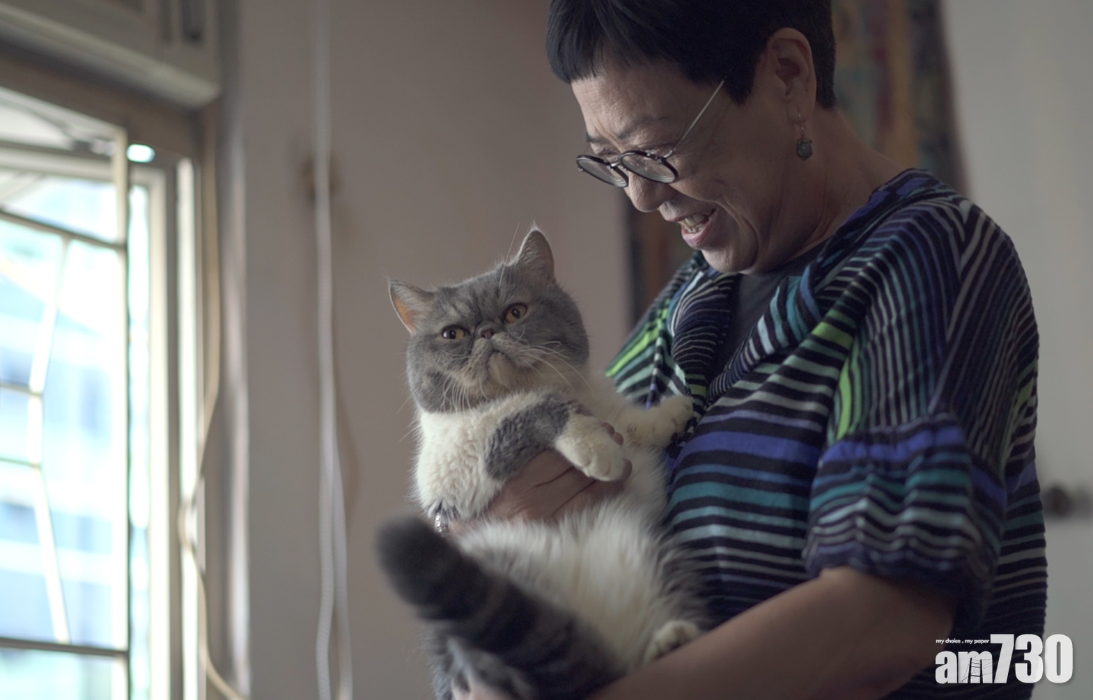 許鞍華是愛貓之人,影片捕捉了她可愛親切的面向。