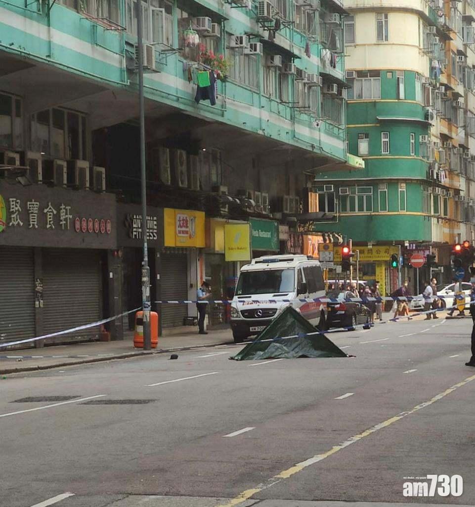 26歲情困南亞漢土瓜灣高處墮馬路,譚公道一度封閉。(楊振宇議員辦事處(宋皇臺)@fb)