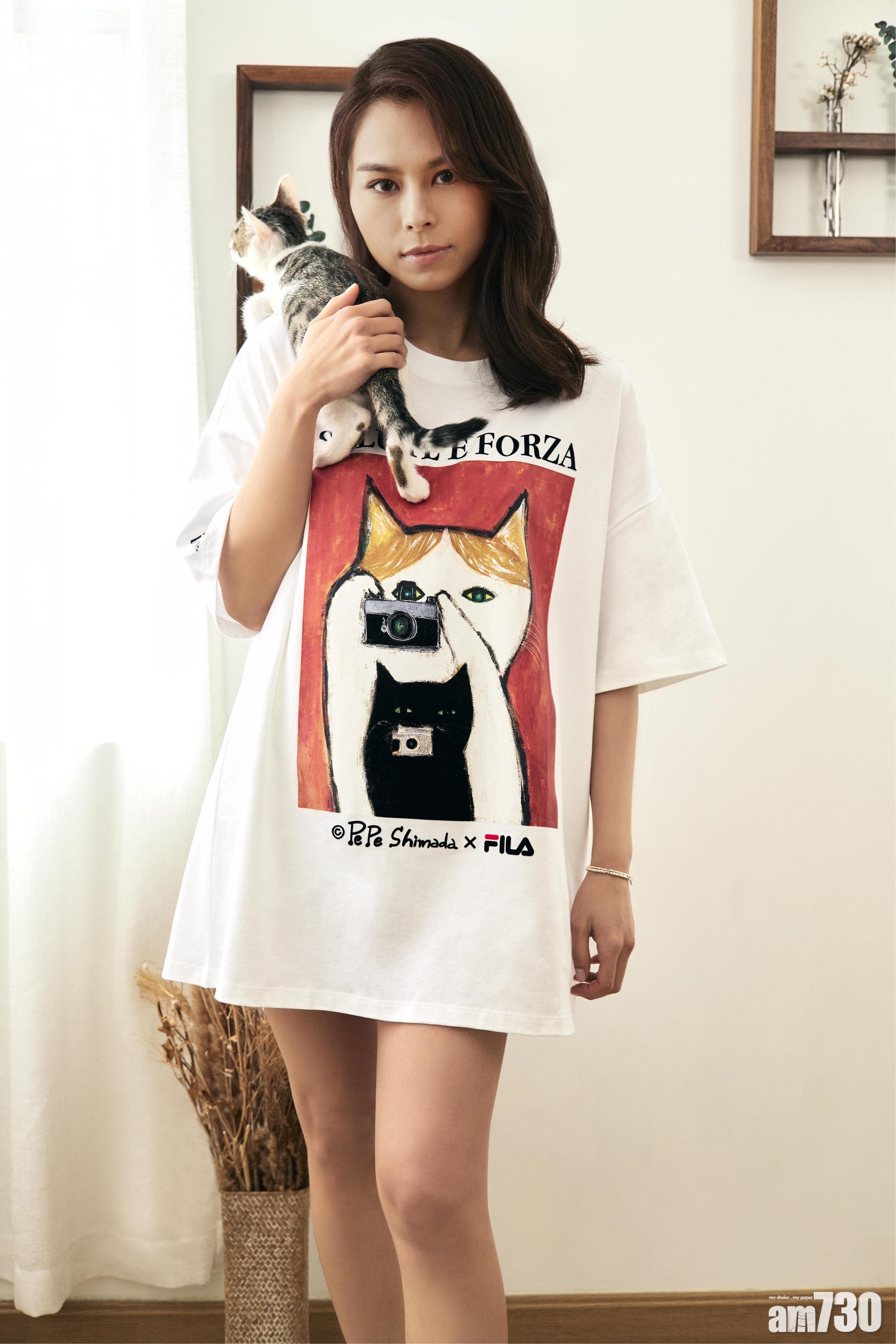 女裝插畫 Logo 長款 Tee $880