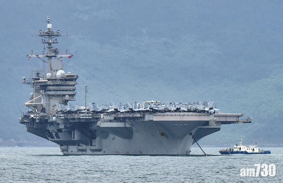 航空母艦「羅斯福號」曾有逾1,200人染疫,啟發國防部科學家有關研究。(資料圖片)