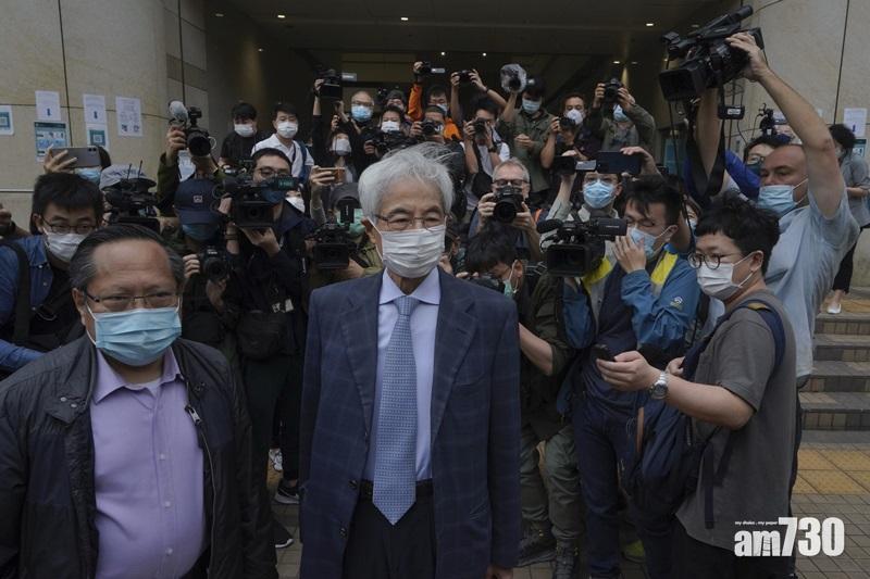 818流水式集會案,2名被告李柱銘和何俊仁。(美聯社圖)