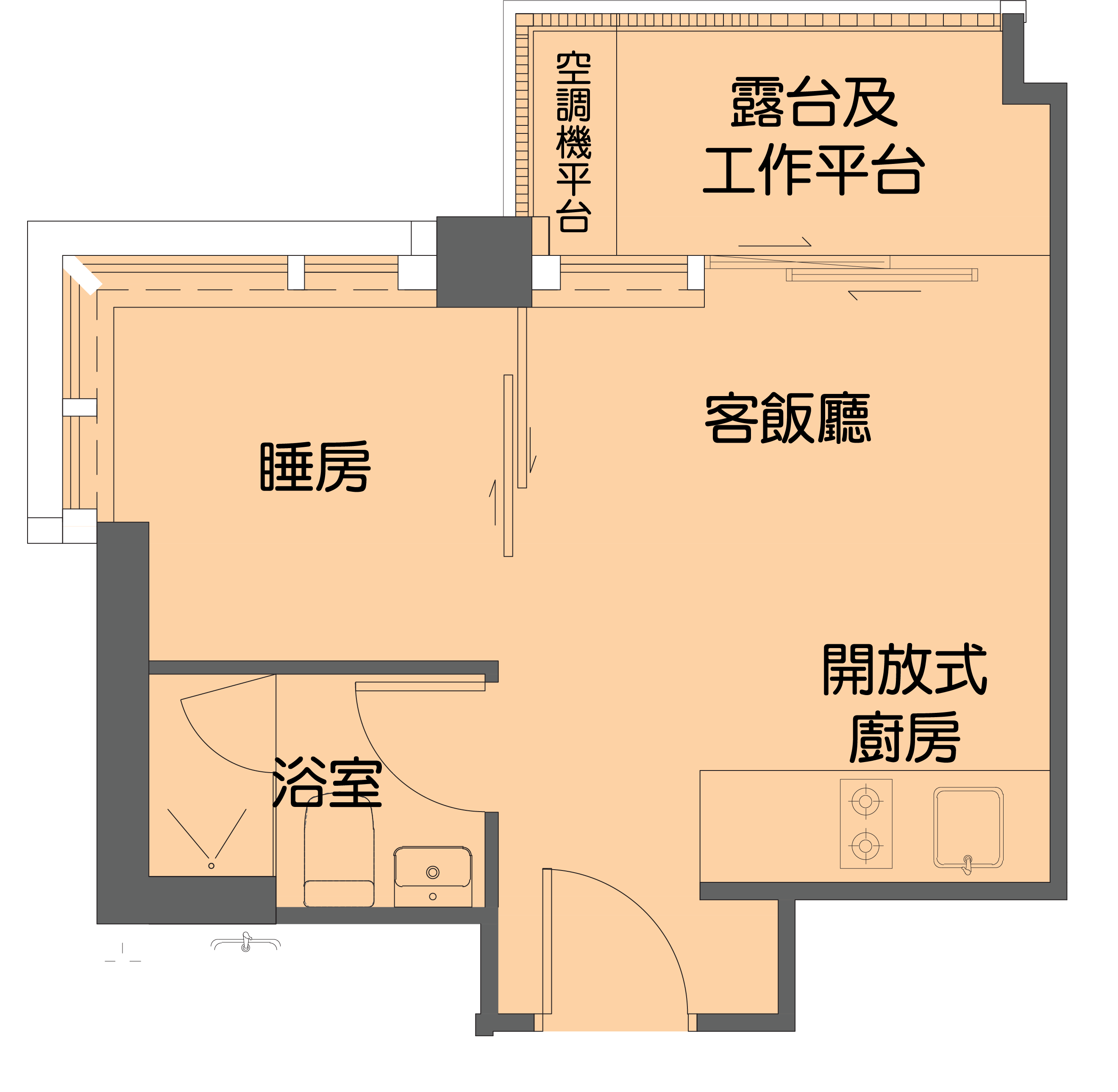 示範單位以18樓B室為藍本搭建