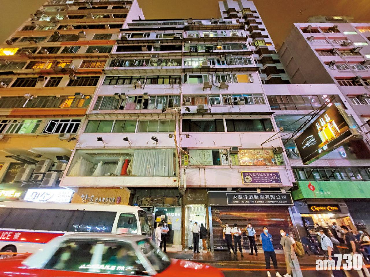 美園大廈約40戶須撤離。(林俊源攝)