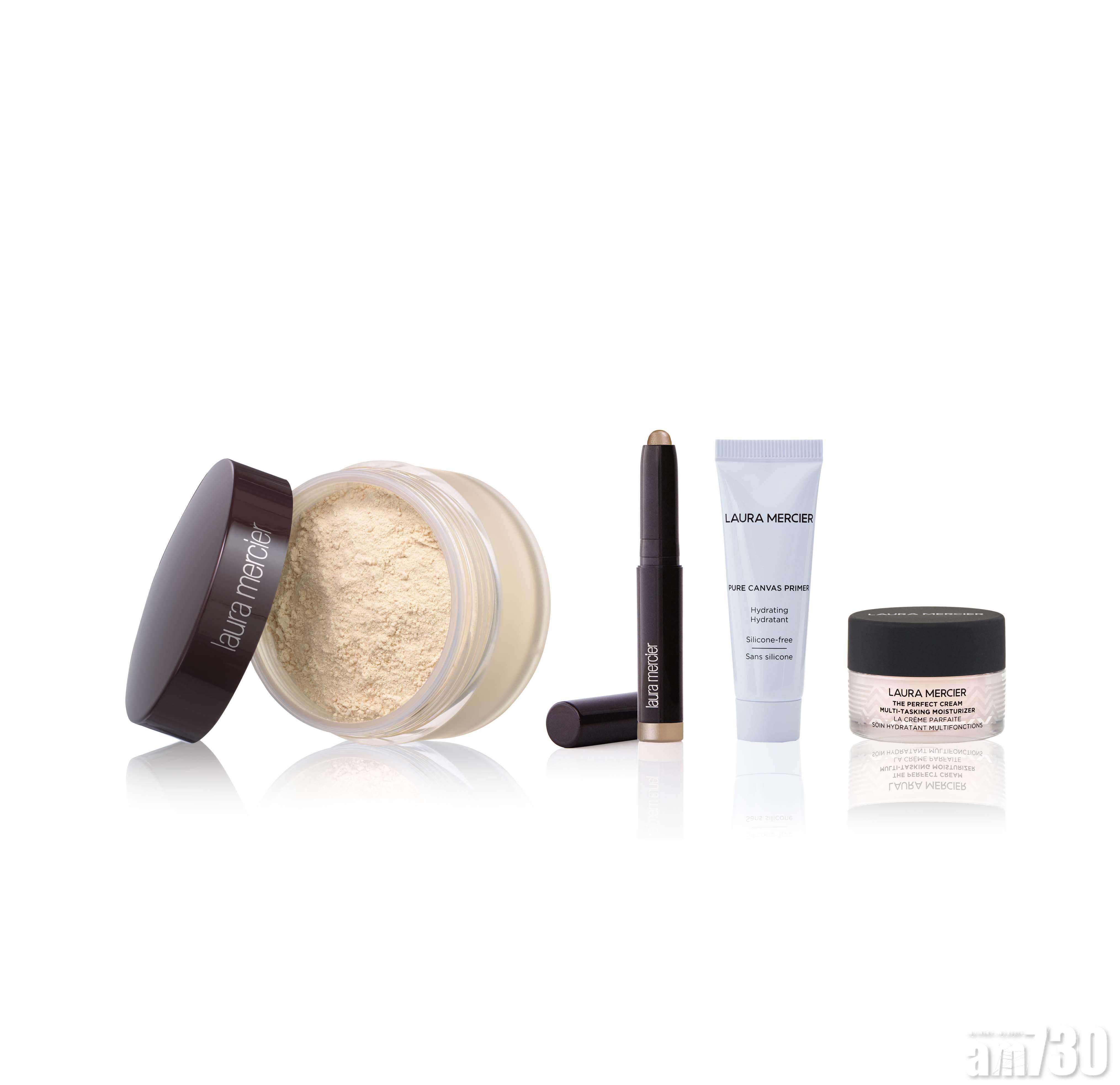 Laura Mercier No.1 皇牌柔光蜜粉套裝
優惠價$370 價值$725 (51折)
•柔光透明蜜粉 (貨裝)
•迷你幻魅眼影筆
•極致持久水凝潤澤妝前底霜 10ml
•水凝玫瑰多效完美保濕霜 7.5g
*只限5月9日銅鑼灣店