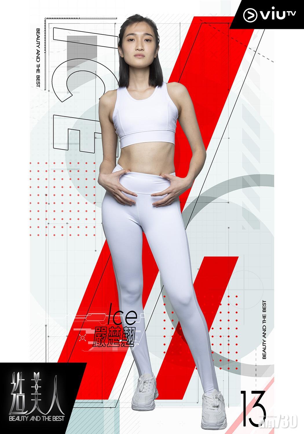 13號嚴楚翹身形纖瘦,認為她適合做model。