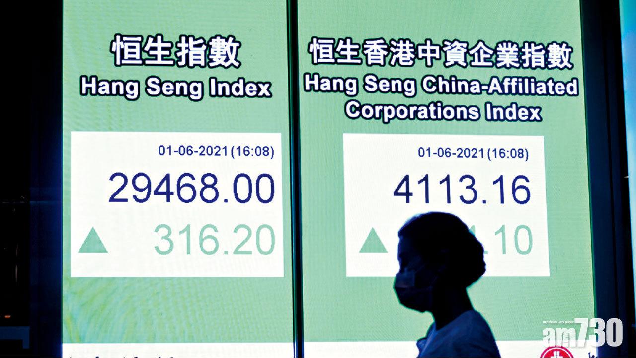 恒指升1.1%,見3個月高。(中通社)