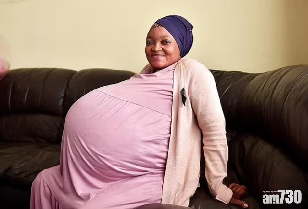 西索爾早前挺著巨肚受訪。(互聯網)